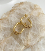 Arc U Gold Earring - Image 2