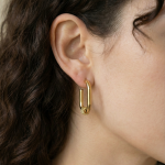 Arc U Gold Earring