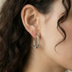 Arc U Silver Earring