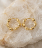Bloom Hoop Gold Earring - Image 2