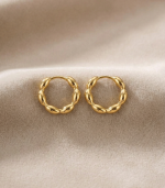 Bloom Hoop Gold Earring - Image 3