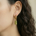 Luminous Green Stone Earring