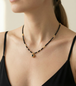 Obsidian Grain Necklace