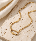 Open Bar Gold Necklace - Image 2