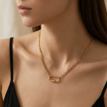 Open Bar Gold Necklace