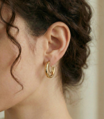 Ritual C Cuff Gold Earring