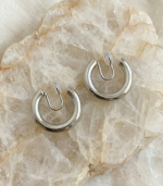 Ritual C Cuff Silver Earring - Image 2