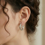 Ritual C Cuff Silver Earring