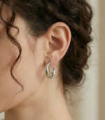Ritual C Cuff Silver Earring