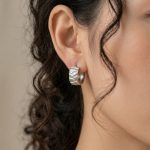 Chrome Power Hoops Earring